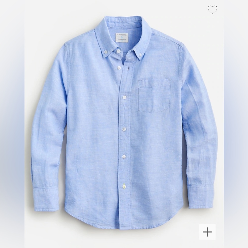 J.Crew/Crewcuts Boys' button-down linen-blend shirt 4-5